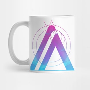 Geometric pink blue abstract Mug